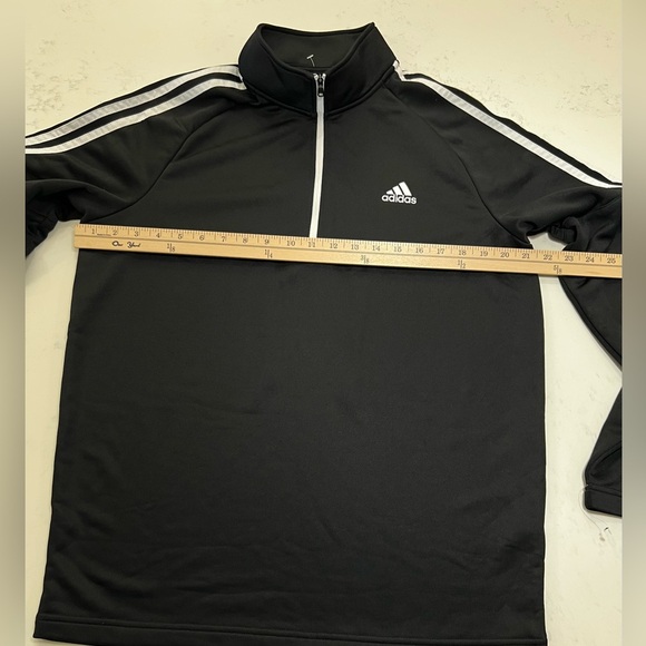 Adidas Men's Black Half-Zip Performance Jacket - Picture 10 of 10